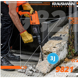 Krausmann 9821 Κρουστικό Περιστροφικό Κατεδαφιστικό Πιστολέτο Ρεύματος 800W με SDS Plus
