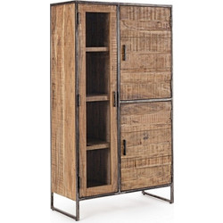 ΝΤΟΥΛΑΠΑ ELMER W-GLASS CABINET 3DO (90Χ40Χ160)