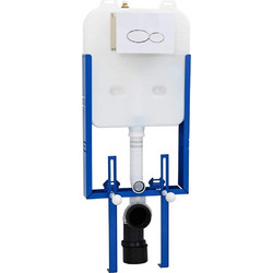 vidaXL Κούρσα κα cistern με αποθήκευση Λευκό 50 x 8 x 131 εκ Ατσάλι