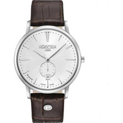 Roamer Vanguard Slim Ανδρικό Ρολόι με Καφέ Δερμάτινο Λουράκι R980812411509