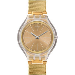 Swatch Skinmajdou Γυναικείο Ρολόι με Χρυσό Μεταλλικό Μπρασελέ SVUK101M