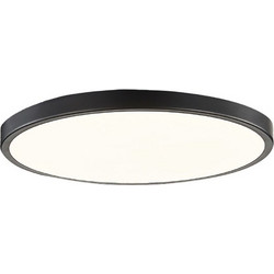 Πλαφονιέρα οροφής LED 18W 3CCT (by switch on base) σε μαύρη απόχρωση D:23x2,5cm | Inlight | 42036-E-Black