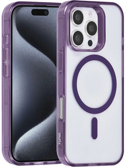 TUNIQ iPhone 16 Pro Back cover case - Magsafe silicone - Purple