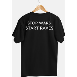 Μπλούζα Κοντομάνικη Με Τύπωμα Stop War Start Raves war2525-Μαύρο