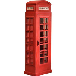 ΒΙΒΛΙΟΘΗΚΗ ΨΗΛΗ ΚΟΚΚΙΝΟ LONDON CALLING 64x40x180