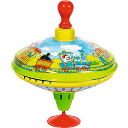 GOKI - Humming top with wooden handle train - (53058)