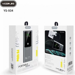 YESPLUS YS-934 PD 100W LED DISPLAY FAST CHARGING LIGHTWEIGHT POWERBANK - 20000mAh - BLACK