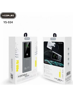 YESPLUS YS-934 PD 100W LED DISPLAY FAST CHARGING LIGHTWEIGHT POWERBANK - 20000mAh - BLACK