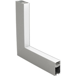 ALP-CORNER-IN90 LUMILINE 61771 Επιφανειακό / Κρεμαστό Προφίλ Αλουμινίου Γωνία με Λευκό Γαλακτερό Πατητό Κάλυμμα για Ταινίες LED IP20 - Γκρι Ανθρακί Ματ - Μ30 x Π3.5 x Υ7cm
