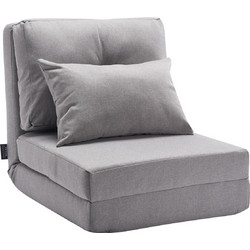 VEVOR Convertible Flip Chair με 5 ρυθμιζόμενες θέσεις δαπέδου Lazy Sofa Grey