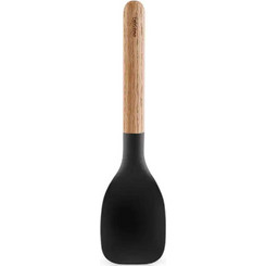 Κουτάλα Σερβιρίσματος Φαρδιά Nordic Kitchen 530459 27cm Natural-Black Eva Solo Σιλικόνη,Ξύλο