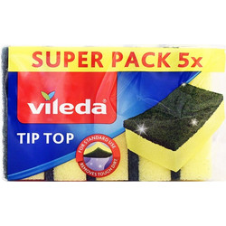Vileda Tip Top Σφουγγάρι Πιάτων 5 Τεμάχια