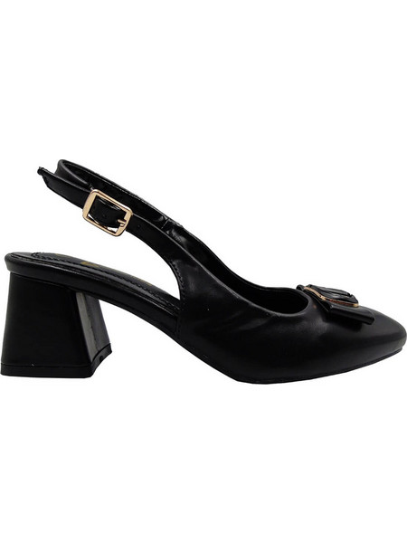 Z.A.K Γόβες Slingback με Χαμηλό Τακούνι Μαύρες SD30008