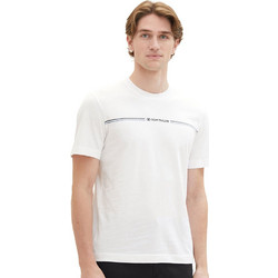 Tom Tailor 1037803 ανδρικό t-shirt με logo Λευκό