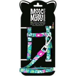 Max And Molly Σαμαράκι Γάτας με Λουρί Harness/Leash Τropical/1 Size
