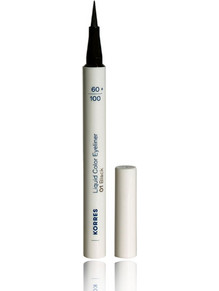 Korres Minerals Liquid 01 Black Στυλό Eyeliner