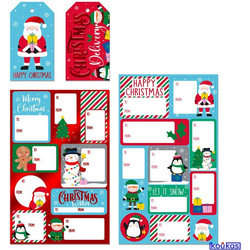 Αυτοκόλλητες Ετικέτες-Tags Δώρου Σετ 100 τμχ Xmas (34X-34661-GTC)