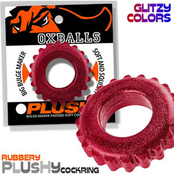 Oxballs Plushy Cockring Cherry Lips Ελαστικό Δαχτυλίδι Πέους Σιλικόνης 2.5cm Κόκκινο