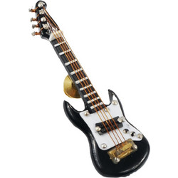 Μusic Gift AGIFTY B 8005 Καρφίτσα Μινιατούρα με Σχέδιο Ηλεκτρική Κιθάρα 7cm Μαύρη