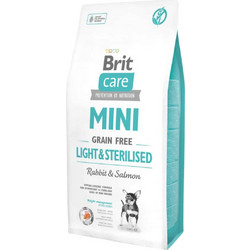 Brit Care Mini Grain Free Light & Sterilised with Rabbit & Salmon 2kg