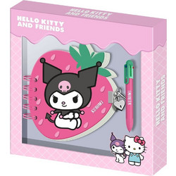 Hello Kitty and Friends Kuromi Strawberry Diary + pen