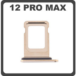 Original for Apple iPhone 12 Pro Max (A2218, A2161) Sim Tray SIM Gold