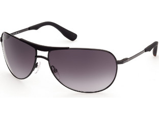 Web WE0296 01B Ανδρικά Γυαλιά Ηλίου Aviator Κοκάλινα Μεταλλικά Μαύρα με Μαύρο Polarized Φακό
