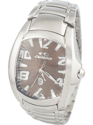 Chronotech Ανδρικό Ρολόι με Ασημί Μεταλλικό Μπρασελέ CT7988M-65M