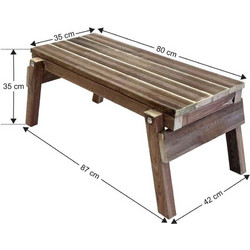 Παγκάκι κήπου πτυσσόμενο 2 ατόμων 80x42x36-Tesias Group