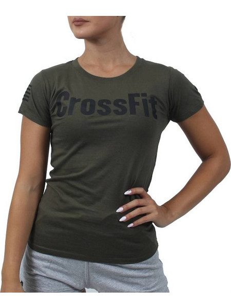 T-SHIRT CROSSFIT Χακί Με Mαύρο 23060 (H&S)
