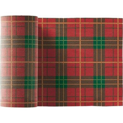 Σουβέρ Σε Ρολό Βαμβακερά Pre-Cut Tartan Red 50 Τεμάχια (11x11 cm)