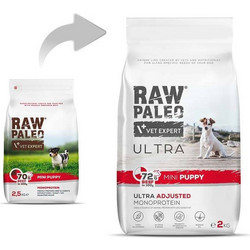 VetExpert Raw Paleo Mini Puppy Ultra Adjusted Monoprotein with Beef 8kg