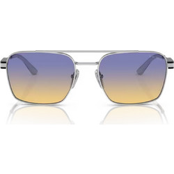 Prada PR67ZS 1BC06Z Ανδρικά Γυαλιά Ηλίου Τετράγωνα Μεταλλικά Ασημί με Πολύχρωμο Polarized Φακό