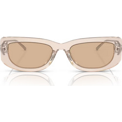 Prada PR14YS 19M412 Γυναικεία Γυαλιά Ηλίου Ορθογώνια Κοκάλινα Διαφανή με Καφέ Polarized Φακό