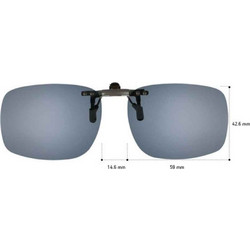 Sunglasses CLIP ON ΓΙΑ ΚΟΚΑΛΙΝΟ ΚΑΙ ΜΕΤΑΛΛΙΚΟ ΣΚΕΛΕΤΟ 12733FLIPUP/GREY/59