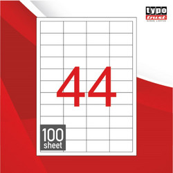 Αυτοκόλλητες Ετικέτες Διαφανείς Typotrust 48.5x25.4mm (44ετικ./100φ)