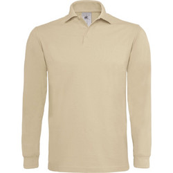 Μπλούζα Polo Μακρυμάνικη PU423 B & C Heavymill Pique Sand