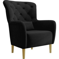 PoliHome Μπερζέρα Μαύρη Hemdal 162545919