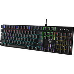 Aula S2022 Μηχανικό Gaming Πληκτρολόγιο με Custom Blue Διακόπτες RGB Black