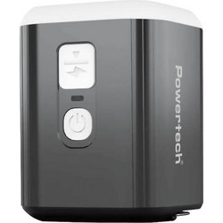 POWERTECH μίνι τρόμπα PT-1554 με φακό, 5W, επαναφορτιζόμενη, μαύρη