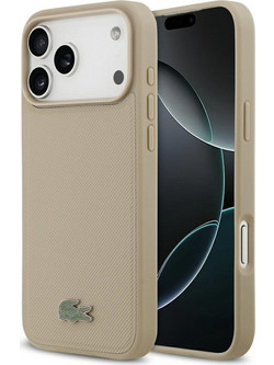 LACOSTE Petit Pique Lacquer Logo Magsafe Case For Iphone 17 Pro Max Taupe - (LCHMP17XPLAT)