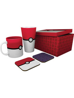 POKEMON Pack Glass + Mug + 2 Coasters - Pokeball - XXL