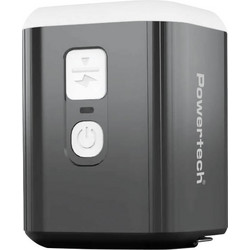Powertech μίνι τρόμπα με φακό, 5W, επαναφορτιζόμενη, μαύρη - (PT-1554)