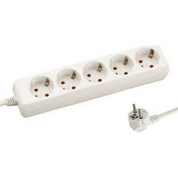 ΠΟΛΥΜΠΡΙΖΟ 5 ΘΕΣΕΩΝ ΜΕ ΚΑΛΩΔΙΟ 3Χ1,5mm 1.5m Eurolamp (15-450-002)