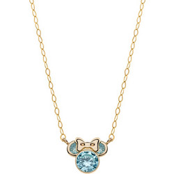 Κολιέ Disney Minnie Mouse χρυσό Κ9 με Ζιργκόν December birthstone'