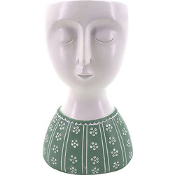 IPAMO GREEN ΚΑΣΠΩ 9x7x14cm POLYRESIN ΛΕΥΚΟ ΜΕΝΤΑ