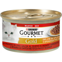 Purina Gourmet Gold Adult with Beef in Gravy 85gr 12383451