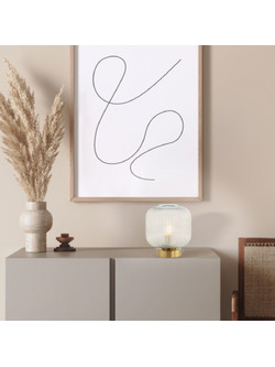 Zambelis Lights 1XE27 Πορτατίφ Ε27 Διαφανές Χρυσό Φ20xΥ22cm