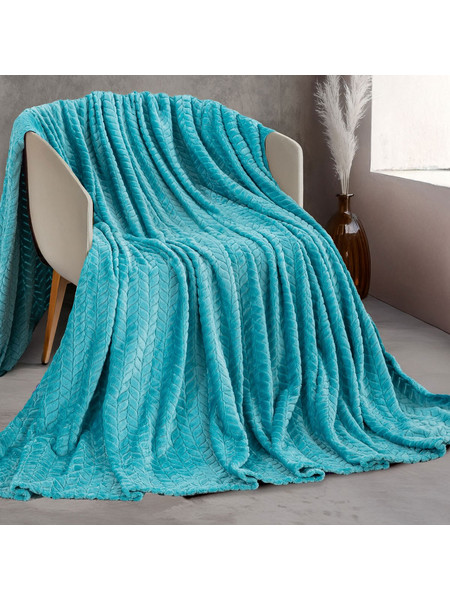 Κουβέρτα Fleece Υπέρδιπλη (220x240) Rythmos Harmonie Τυρκουαζ