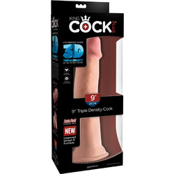 Pipedream King Cock Plus 9" Triple Density Ρεαλιστικό Dildo με Βεντούζα 23cm Flesh